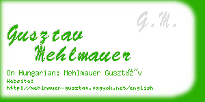 gusztav mehlmauer business card